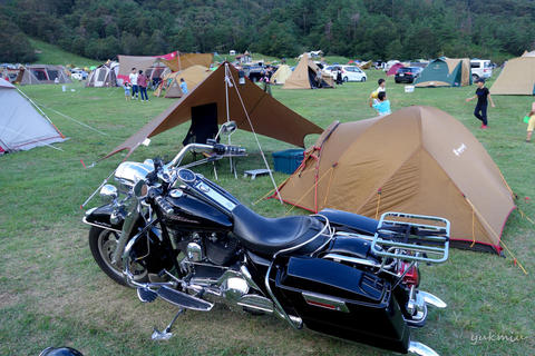 バイクでマキノ高原キャンプ場