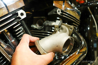 バルカンの暖気と吸気 アメ車 Harleyロードキングと